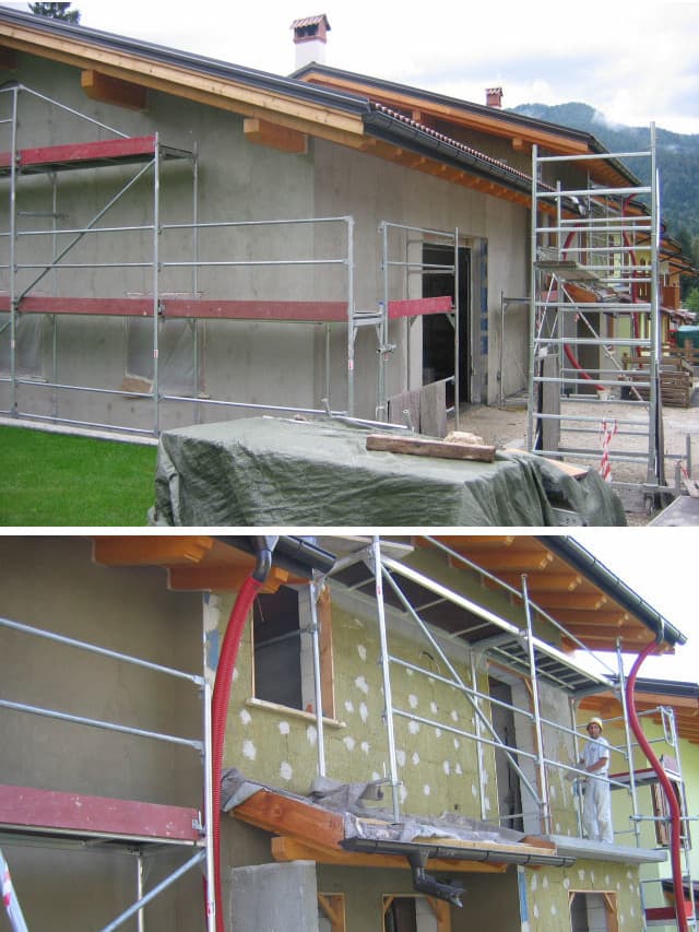 Coibentazione a cappotto su casa residenziale